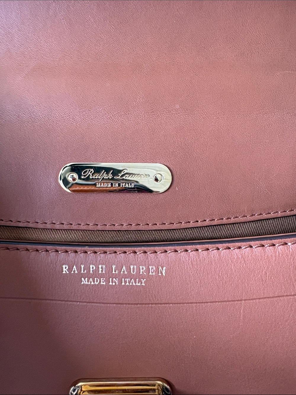 Ralph Lauren Tiffen Calfskin Leather Top-Handle/Shoulder Convertible Adjustable - Picture 6 of 15